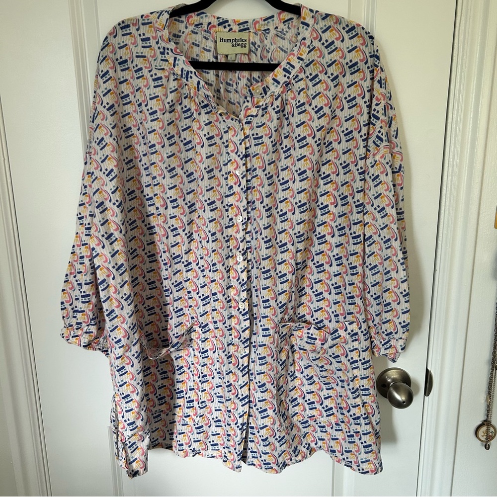 HUMPHRIES & BEGG Blousy Smock Top L